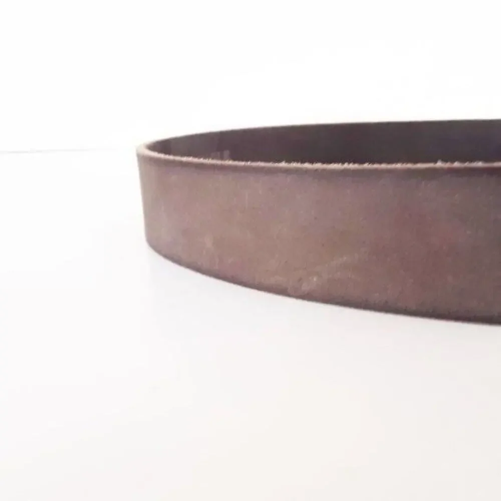 American Eagle Brown Genuine Leather Distressed Belt Size 30 With Silver Buckle